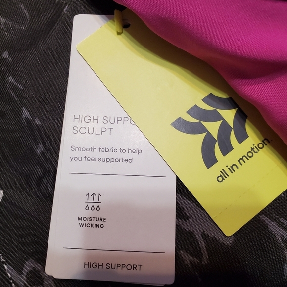 NWT All In Motion Women's High Support Sculpting Pink Bra 36DD - Picture 7 of 11